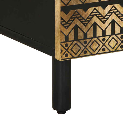 Credenza 90x33,5x75 cm in Legno Massello di Mango Grezzo | homemem39