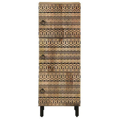 Credenza 40x33,5x110 cm in Legno Massello di Mango Grezzo