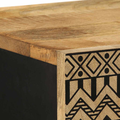 Credenza 40x33,5x110 cm in Legno Massello di Mango Grezzo | homemem39
