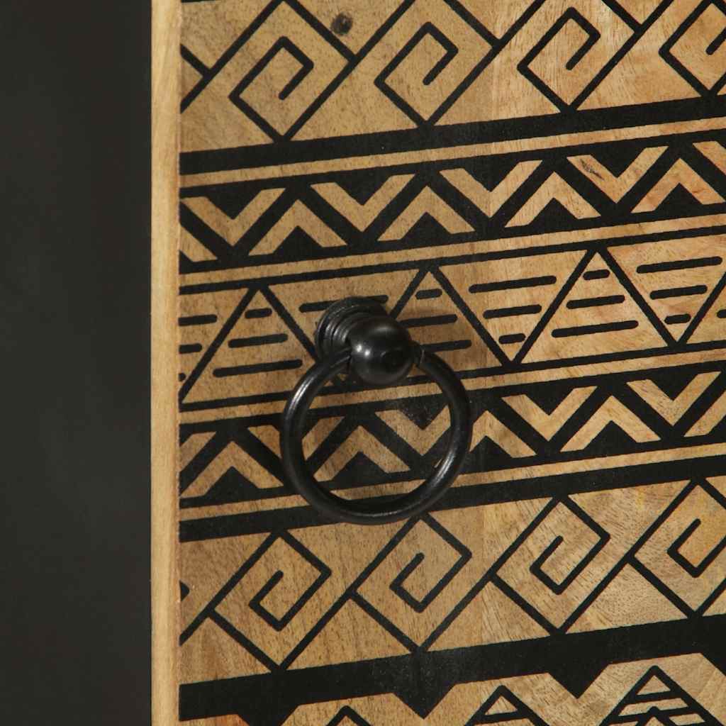 Credenza 40x33,5x110 cm in Legno Massello di Mango Grezzo | homemem39