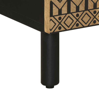 Credenza 40x33,5x110 cm in Legno Massello di Mango Grezzo | homemem39