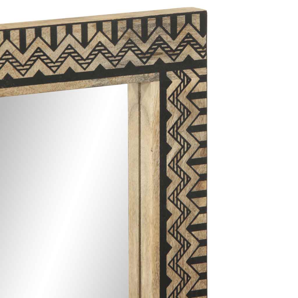 Specchio da Bagno 50x70 cm in Legno Massello di Mango e Vetro | homemem39