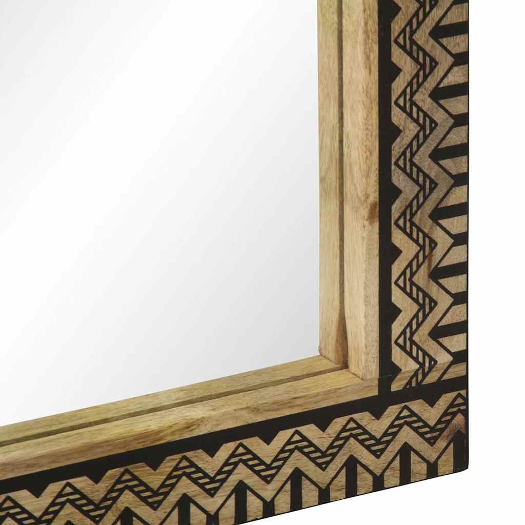 Specchio da Bagno 50x70 cm in Legno Massello di Mango e Vetro | homemem39
