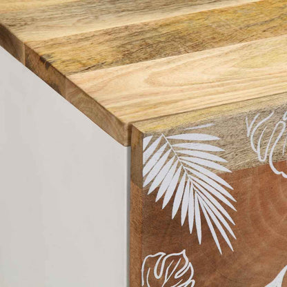 Comodini 2pz 40x33,5x46 cm in Legno Massello di Mango - homemem39