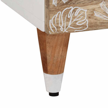 Comodino 40x33x46 cm in Legno Massello di Mango - homemem39