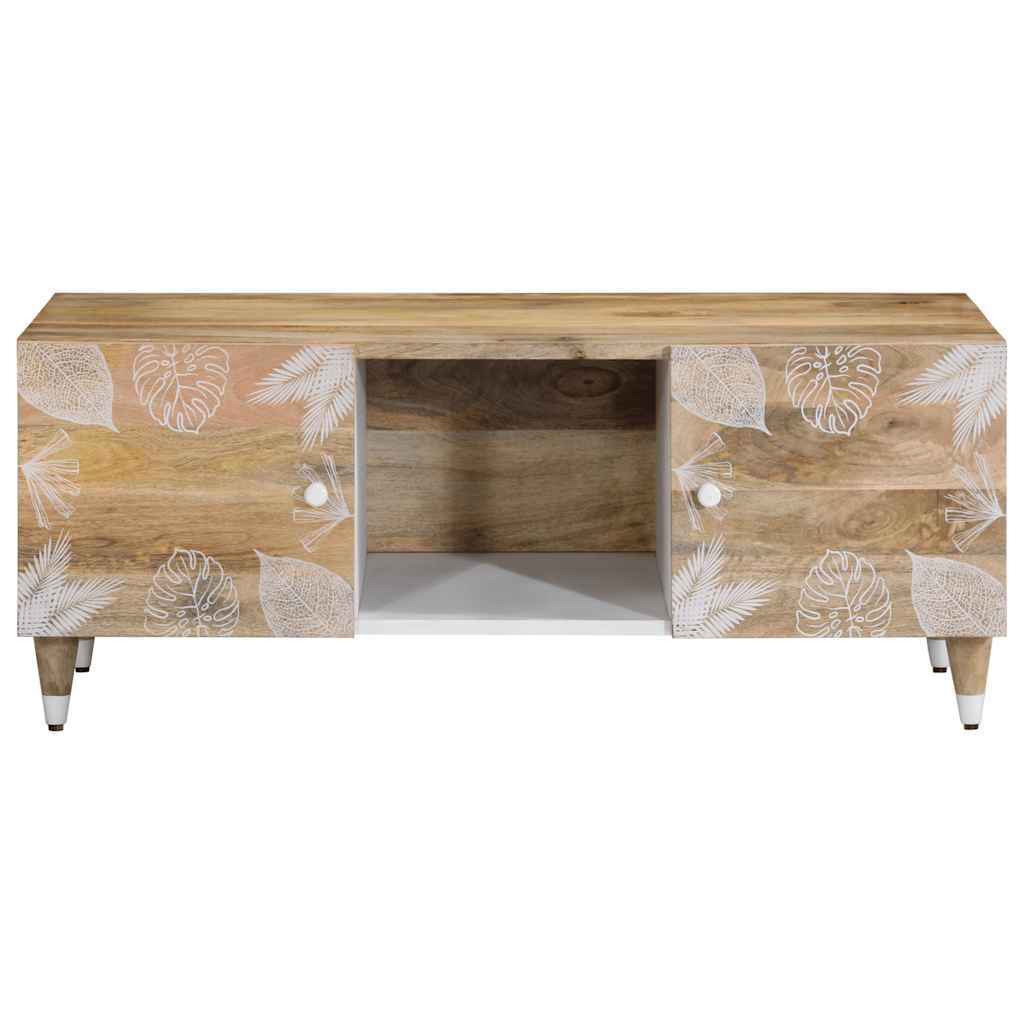 Tavolino da Salotto 100x54x40 cm in Legno Massello di Mango | homemem39
