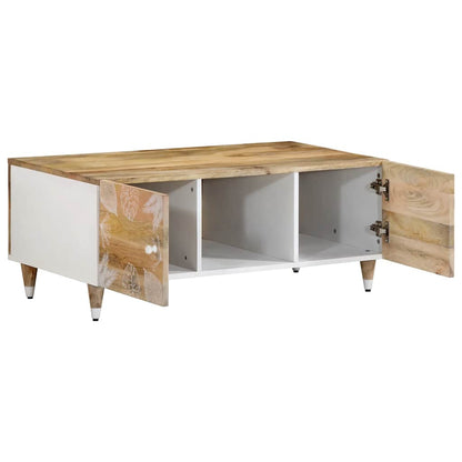 Tavolino da Salotto 100x54x40 cm in Legno Massello di Mango