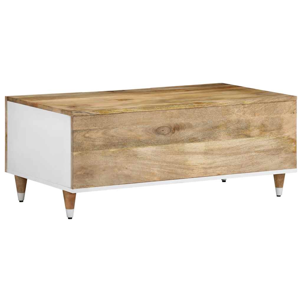Tavolino da Salotto 100x54x40 cm in Legno Massello di Mango | homemem39