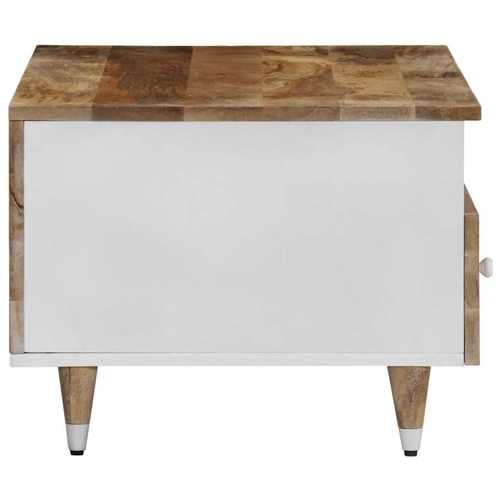 Tavolino da Salotto 80x54x40 cm in Legno Massello di Mango