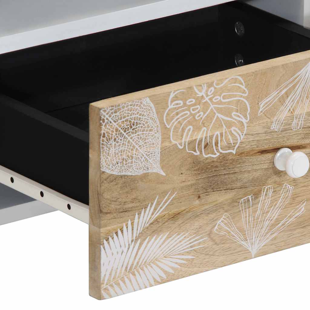 Tavolino da Salotto 80x54x40 cm in Legno Massello di Mango | homemem39