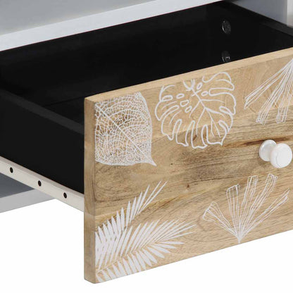 Tavolino da Salotto 80x54x40 cm in Legno Massello di Mango | homemem39