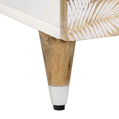 Tavolino da Salotto 80x54x40 cm in Legno Massello di Mango | homemem39