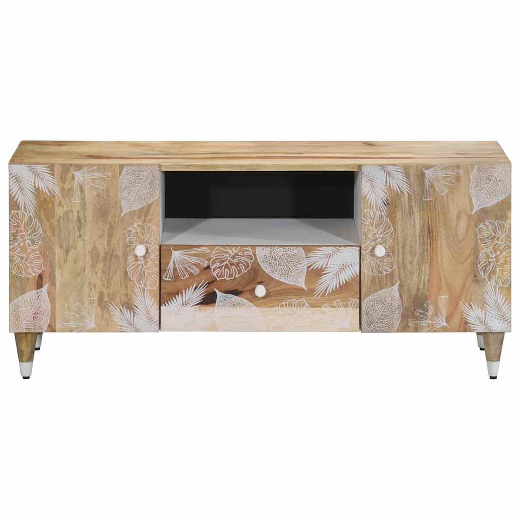 Mobile Porta TV 105x33,5x46 cm in Legno Massello di Mango - homemem39