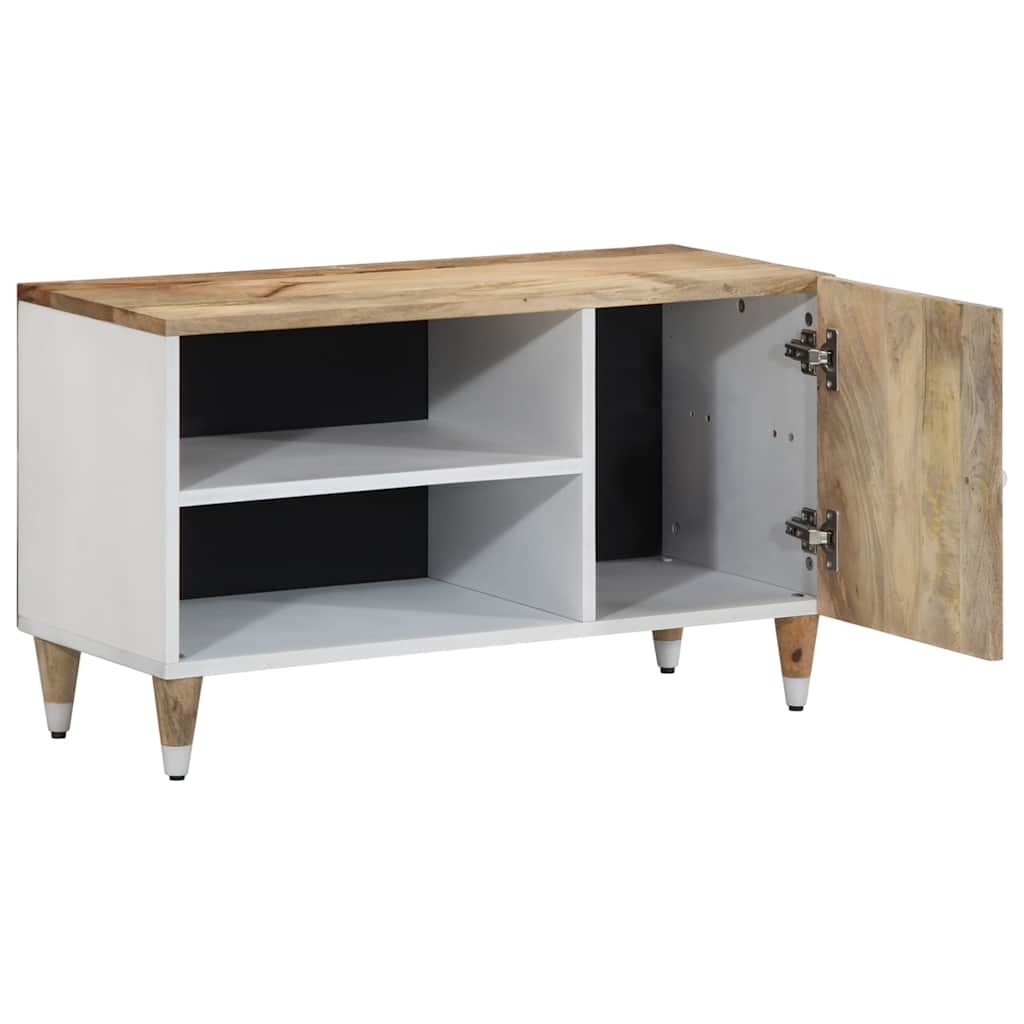 Mobile Porta TV 80x31,5x46 cm in Legno Massello di Mango - homemem39