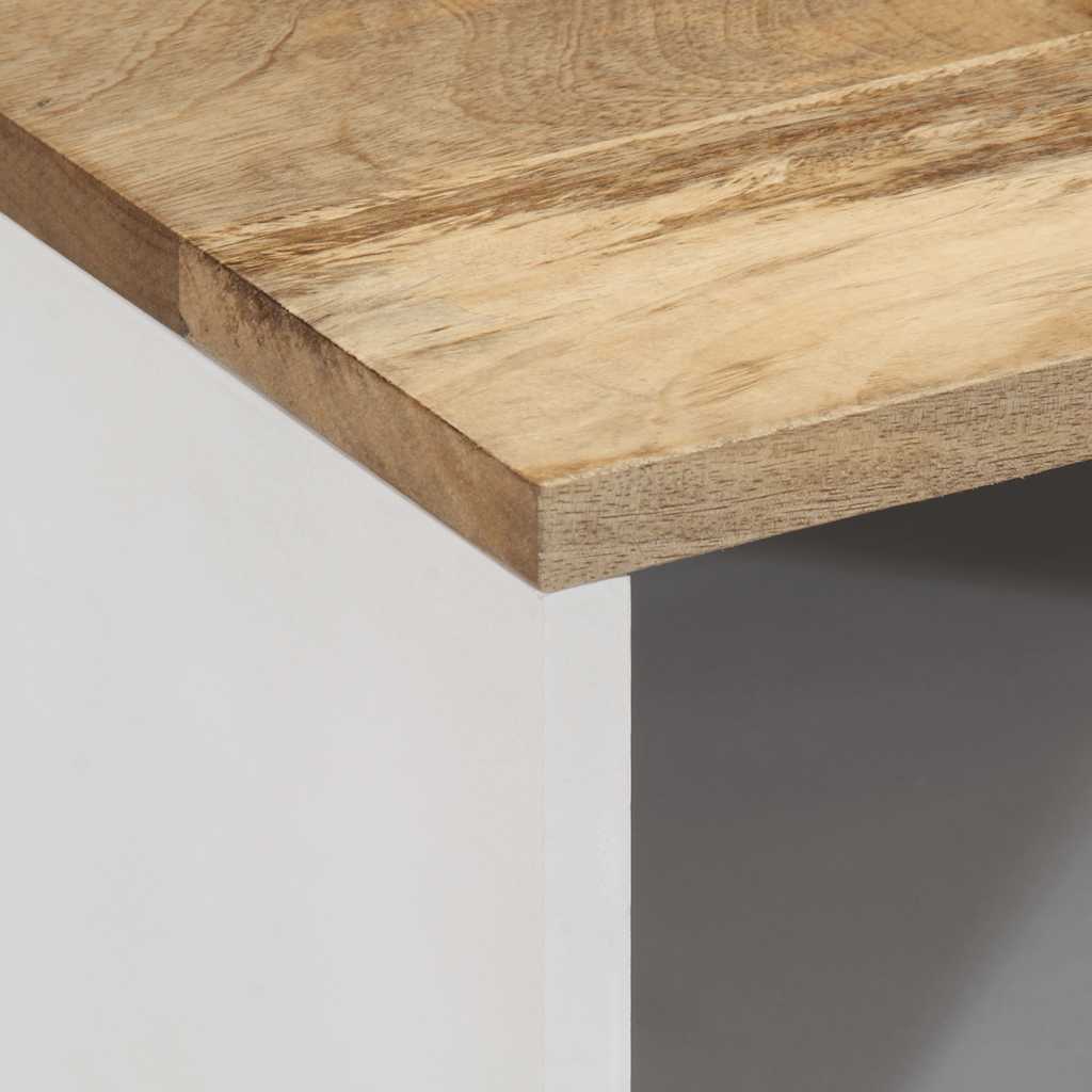 Mobile Porta TV 80x31,5x46 cm in Legno Massello di Mango - homemem39