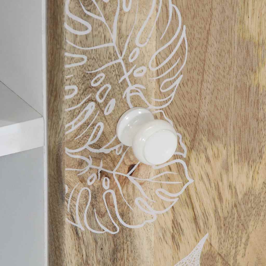 Mobile Porta TV 80x31,5x46 cm in Legno Massello di Mango - homemem39