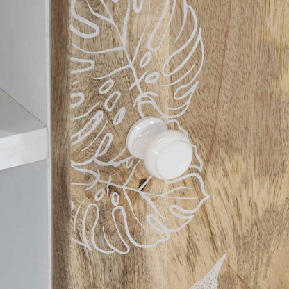 Mobile Porta TV 80x31,5x46 cm in Legno Massello di Mango