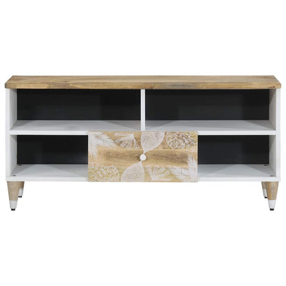 Mobile Porta TV 100x33,5x46 cm in Legno Massello di Mango - homemem39