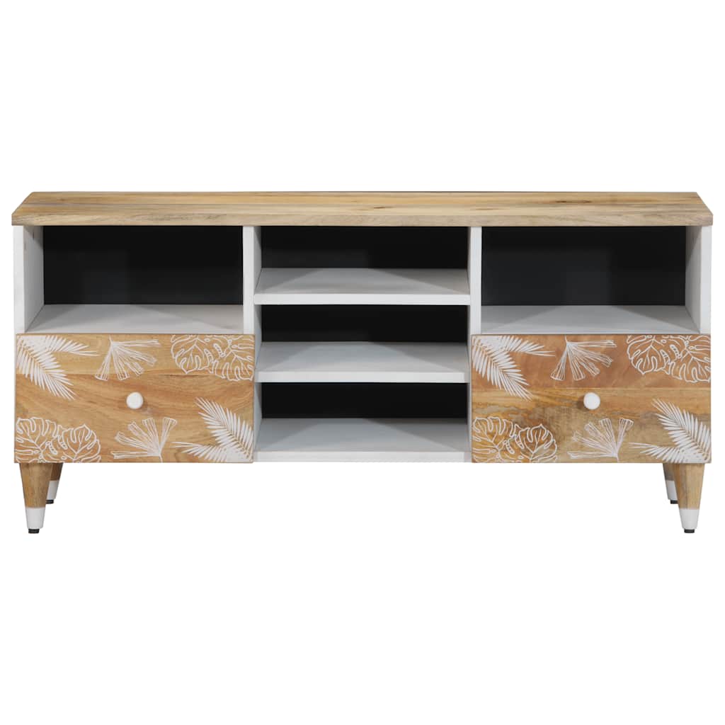Mobile Porta TV 100x33,5x46 cm in Legno Massello di Mango - homemem39