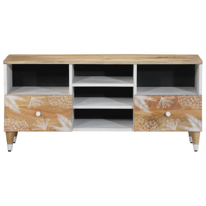 Mobile Porta TV 100x33,5x46 cm in Legno Massello di Mango - homemem39