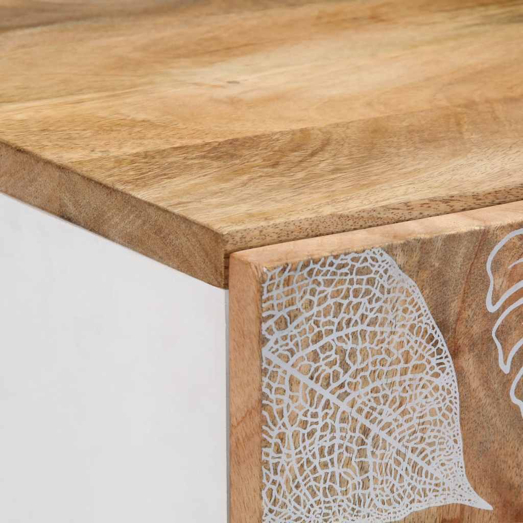 Mobile Pensile da Bagno 38x33,5x48 cm in Legno Massello Mango | homemem39