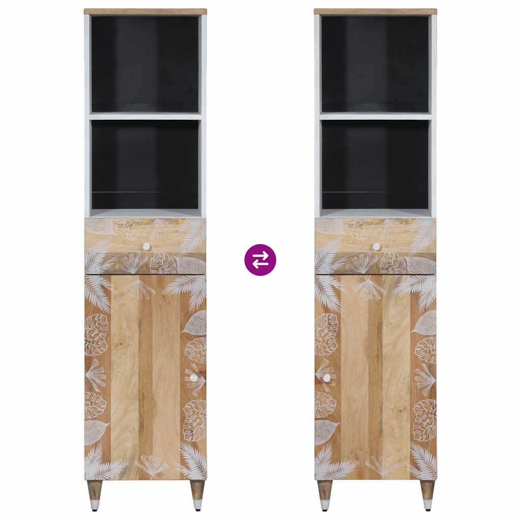 Mobile da Bagno 38x33,5x160 cm in Legno Massello di Mango | homemem39