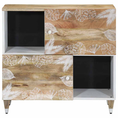 Credenza 80x33,5x75 cm in Legno Massello di Mango - homemem39
