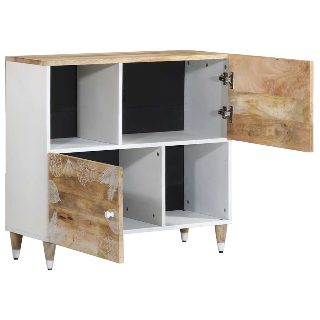 Credenza 80x33,5x75 cm in Legno Massello di Mango - homemem39