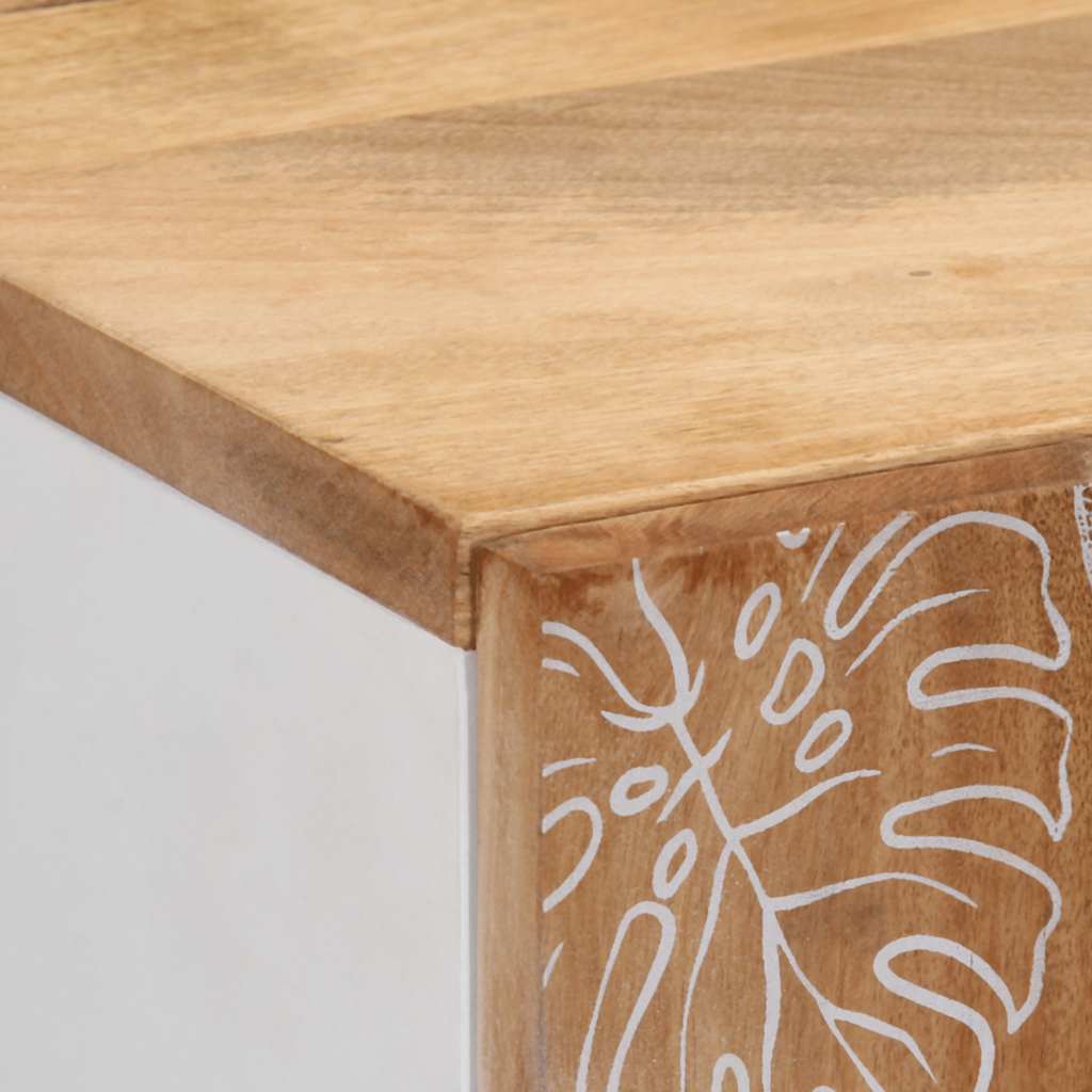 Credenza 60x33,5x100 cm in Legno Massello di Mango - homemem39