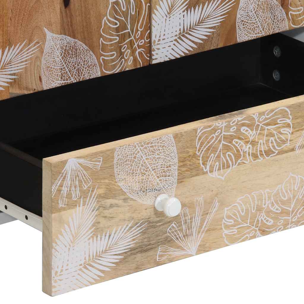 Credenza 60x33,5x100 cm in Legno Massello di Mango - homemem39