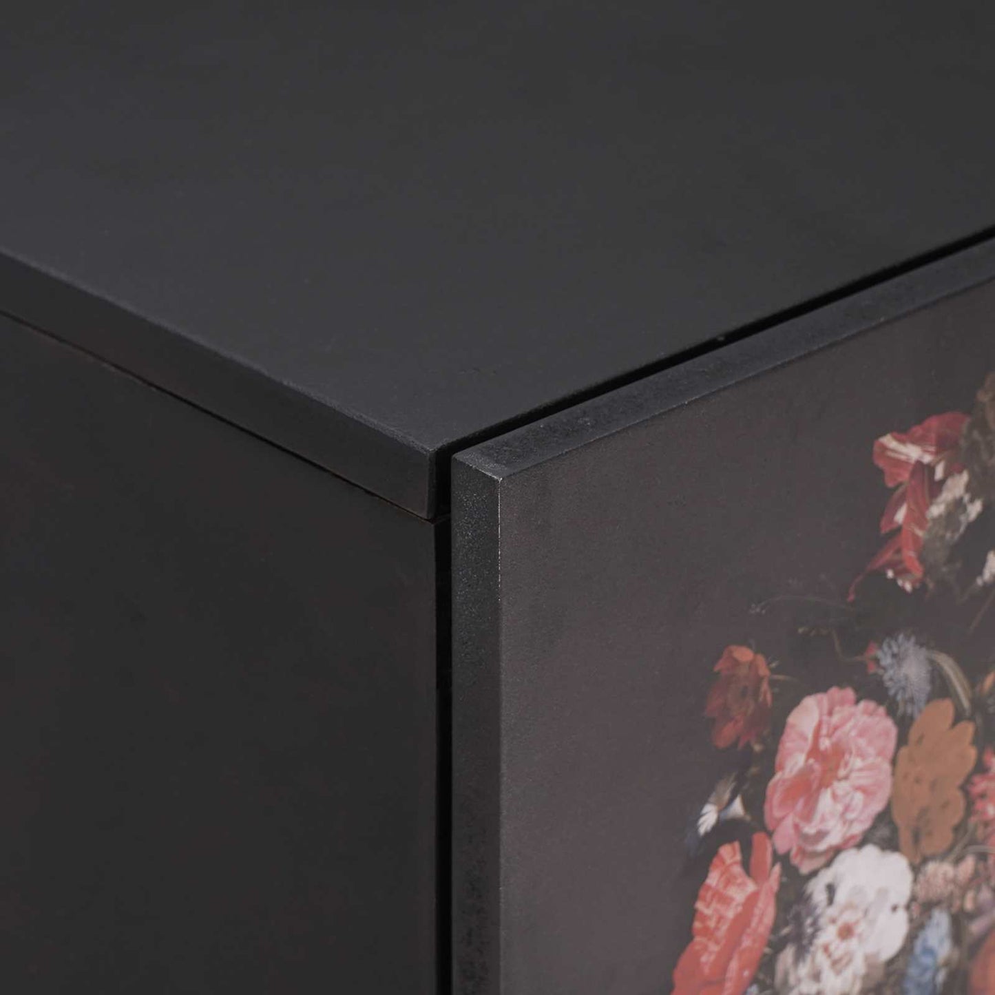 Comodino con porta Nero 40 x 33 x 46 cm Legno di mango massello | homemem39