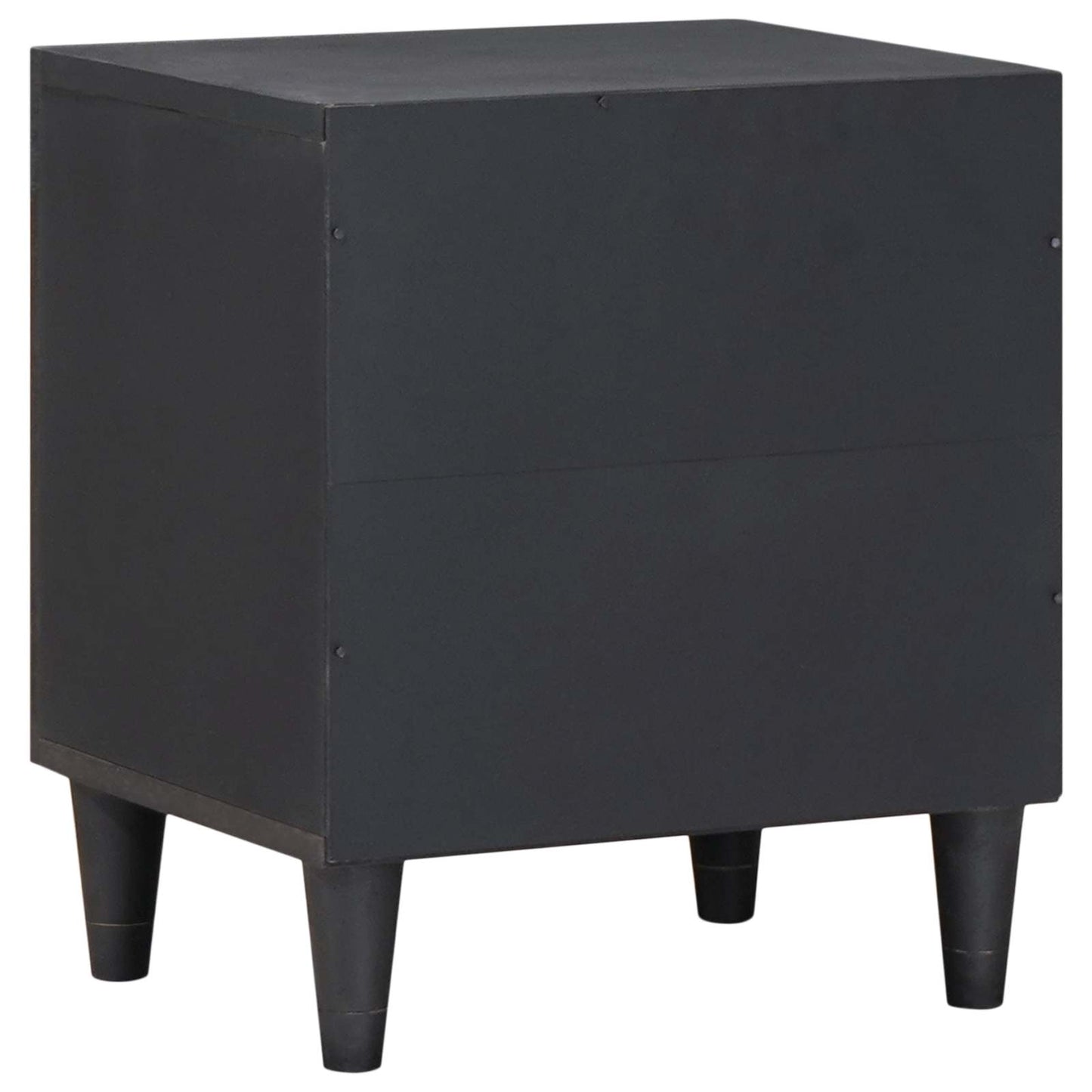 Comodino con porta Nero 40 x 33 x 46 cm Legno di mango massello | homemem39