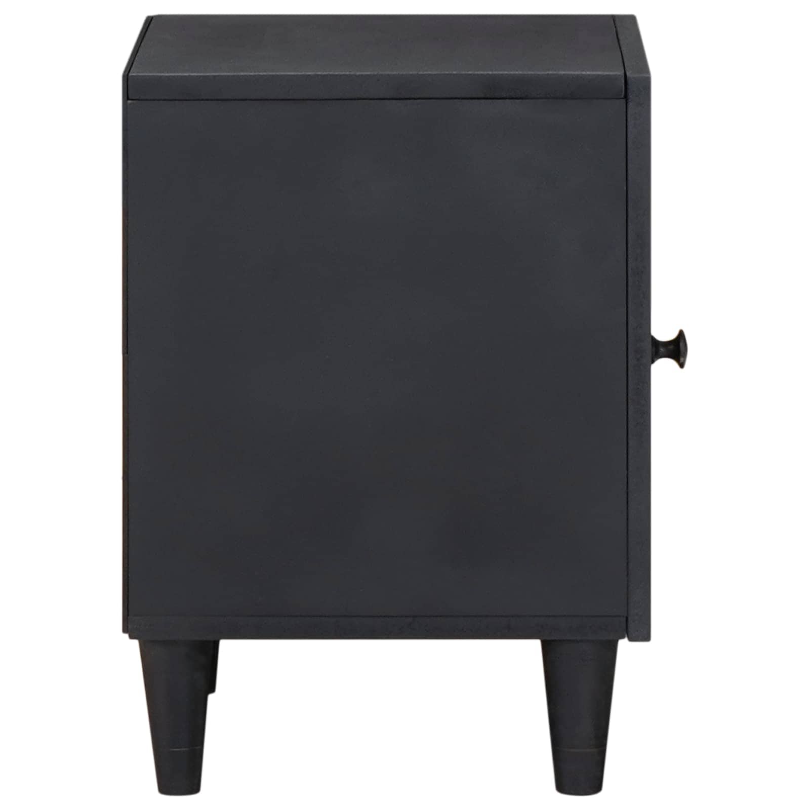Comodino con porta 2 pcs Nero 40 x 33 x 46 cm | homemem39