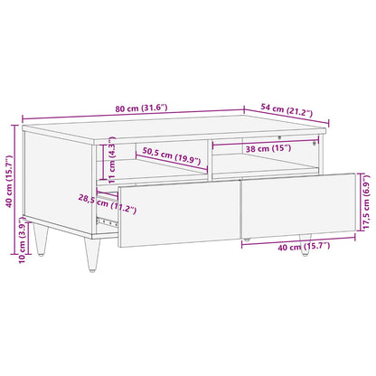 Tavolino da salotto con cassetto Multicolore 80 x 54 x 40 cm | homemem39