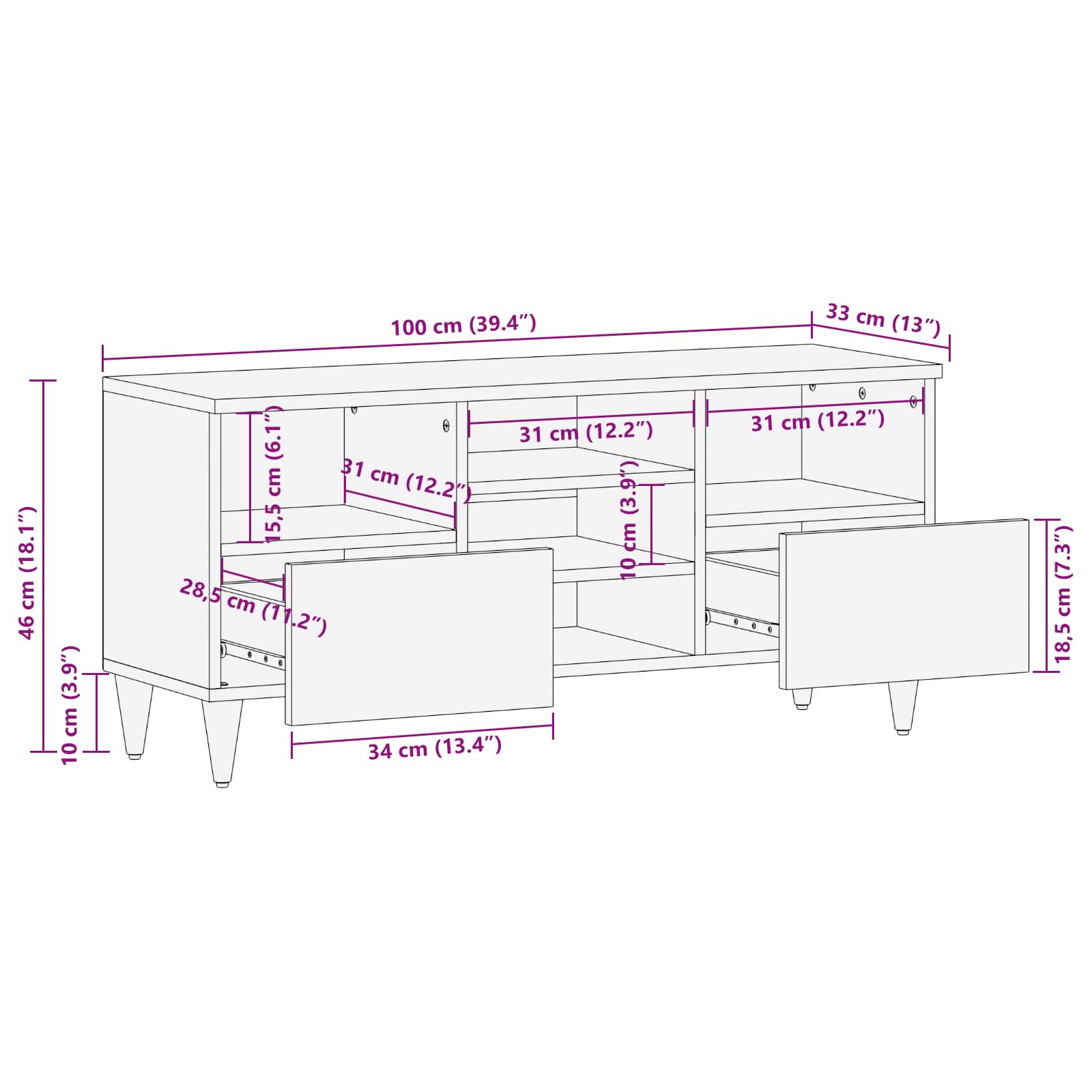 Armadi di Stoccaggio con porta Multicolore 100 x 33,5 x 46 cm | homemem39