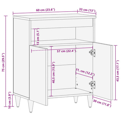 Armadi di Stoccaggio con porta Multicolore 60 x 33,5 x 75 cm | homemem39