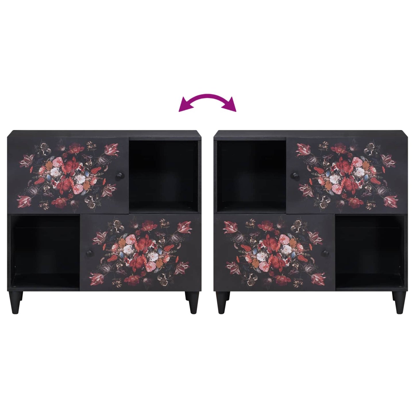 Armadi di Stoccaggio con porta Multicolore 80 x 33,5 x 75 cm | homemem39