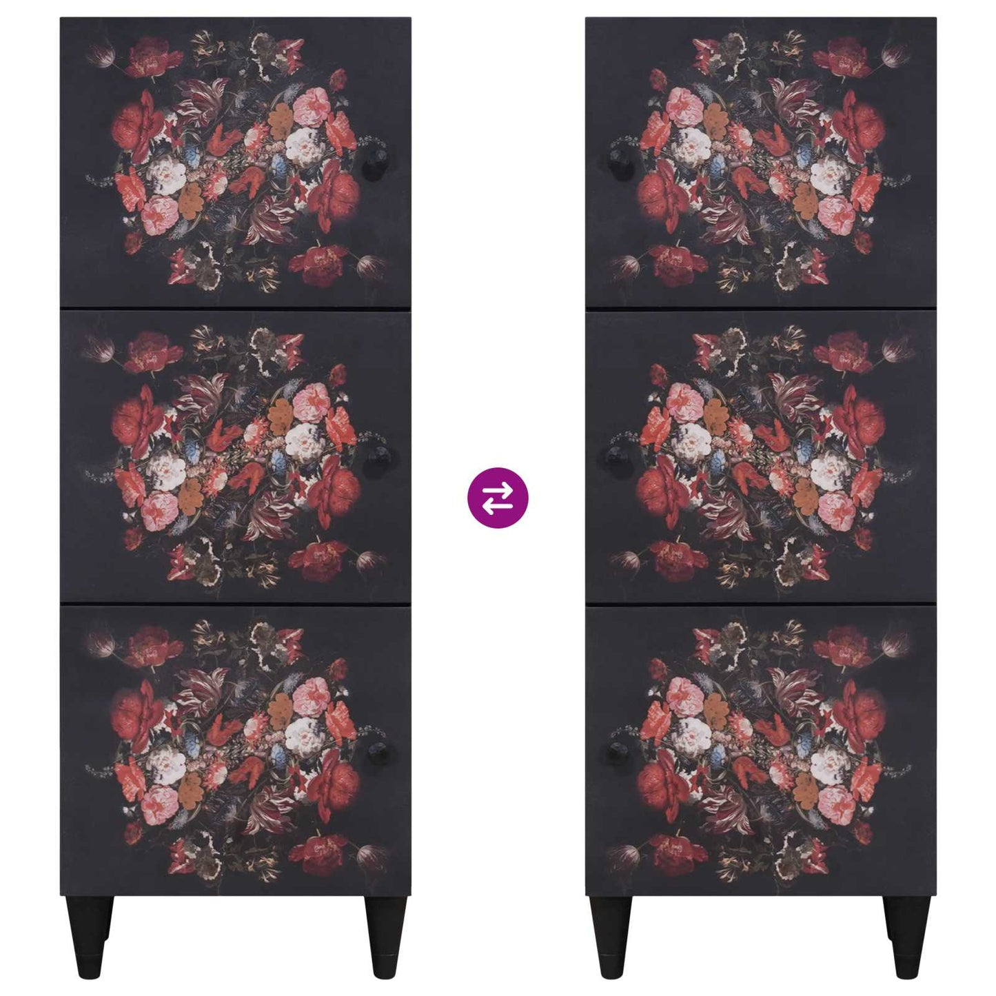 Armadi di Stoccaggio con porta Multicolore 40 x 33,5 x 110 cm | homemem39