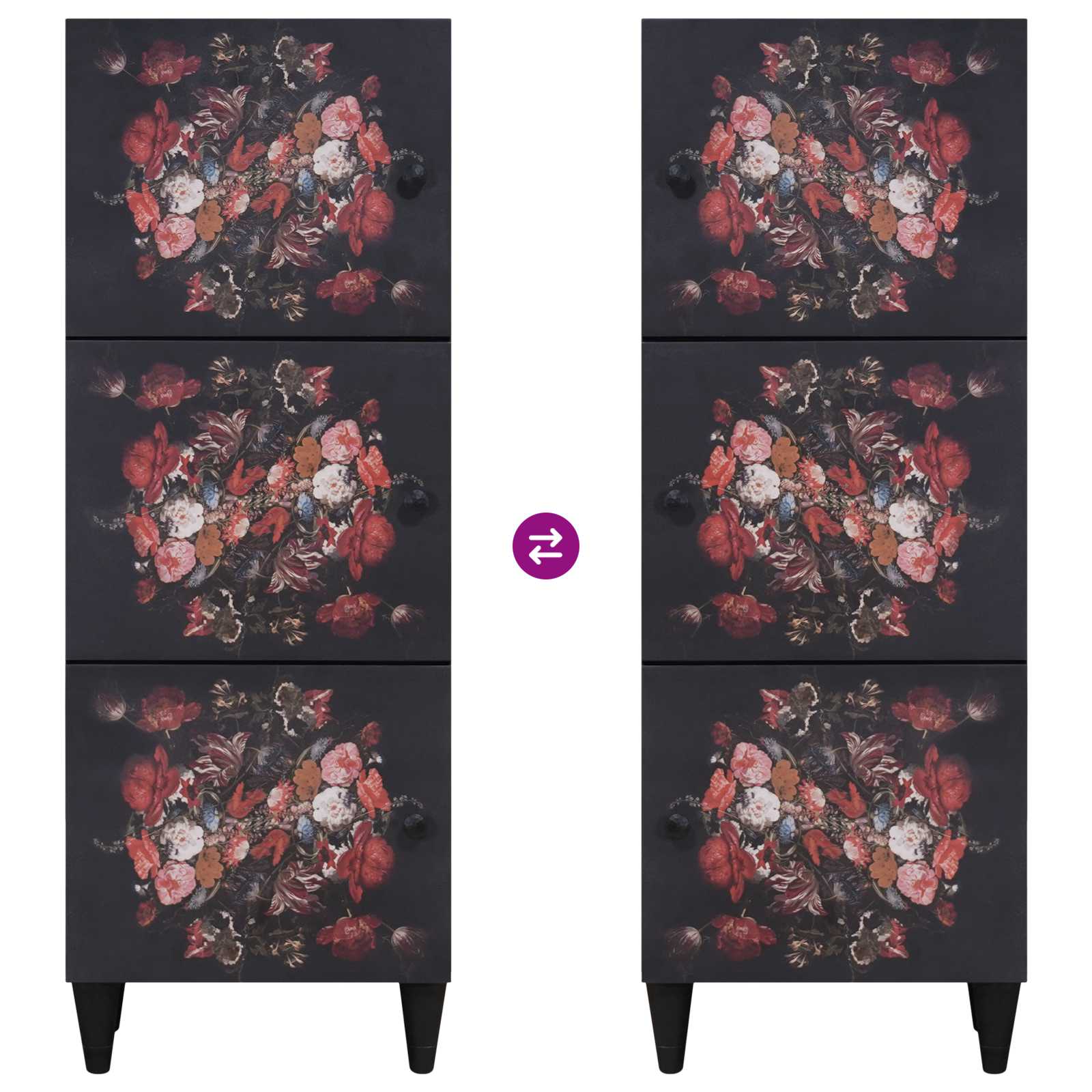 Armadi di Stoccaggio con porta Multicolore 40 x 33,5 x 110 cm | homemem39