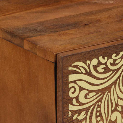 Comodino con porta Marrone miele 40 x 33 x 46 cm | homemem39