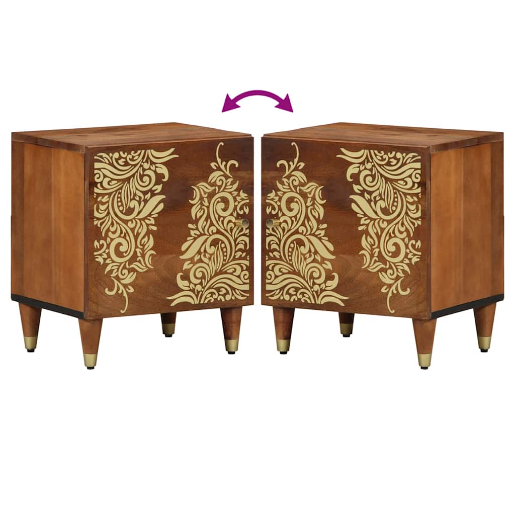 Comodino con porta Marrone miele 40 x 33 x 46 cm | homemem39