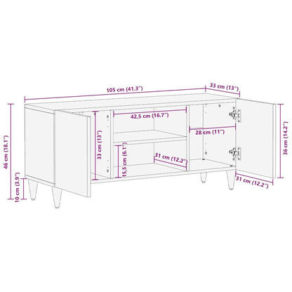 Mobile TV con lo scaffale Marrone miele 105 x 33 x 46 cm