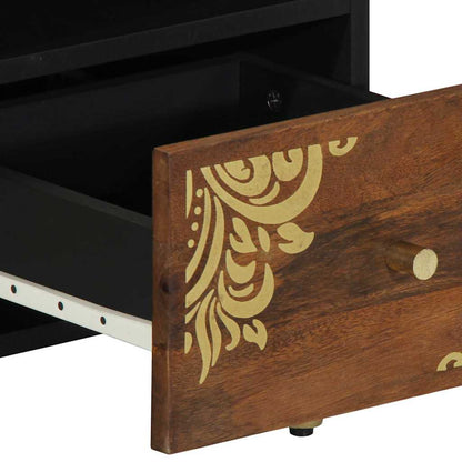 Mobile TV Marrone miele 70 x 33 x 46 cm Legno di mango massello
