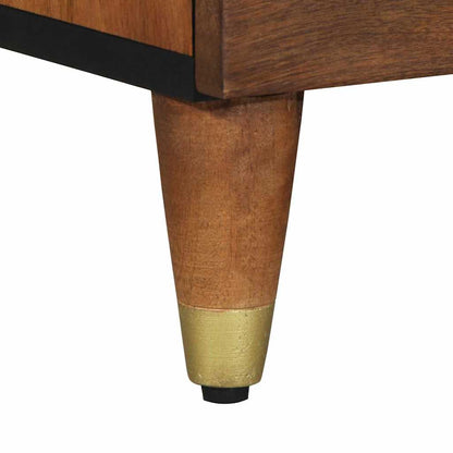 Mobile TV Marrone miele 70 x 33 x 46 cm Legno di mango massello