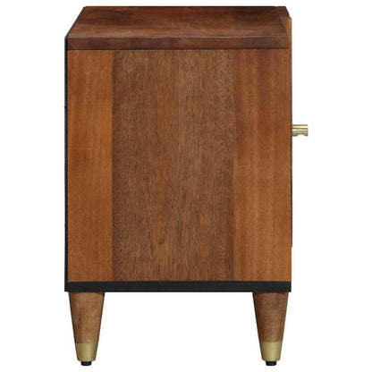 Mobile TV Marrone miele 80 x 33 x 46 cm Legno di mango massello