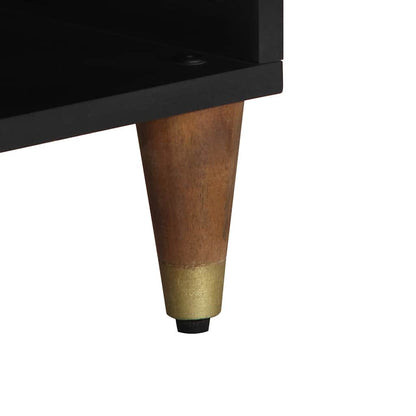 Mobile TV Marrone miele 80 x 33 x 46 cm Legno di mango massello