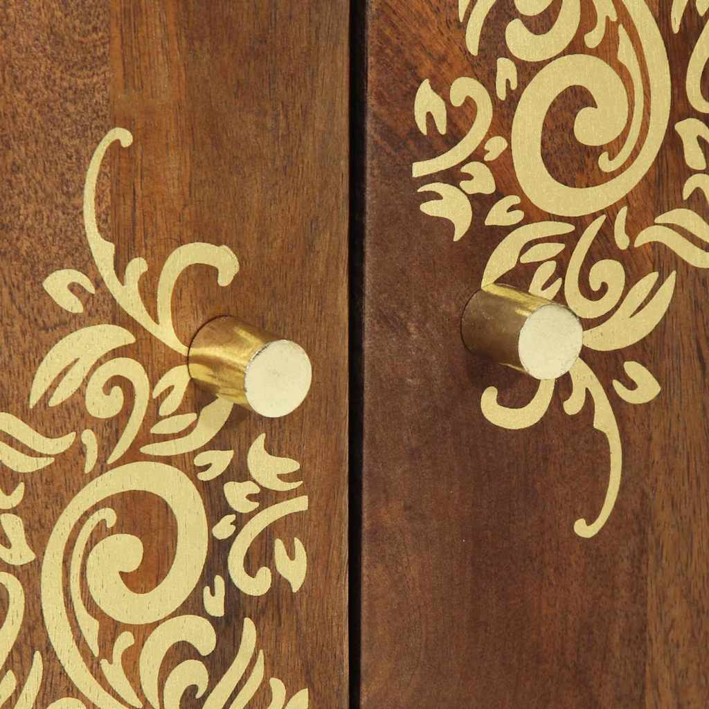Credenza Marrone 60 x 33 x 75 cm Legno di mango massello
