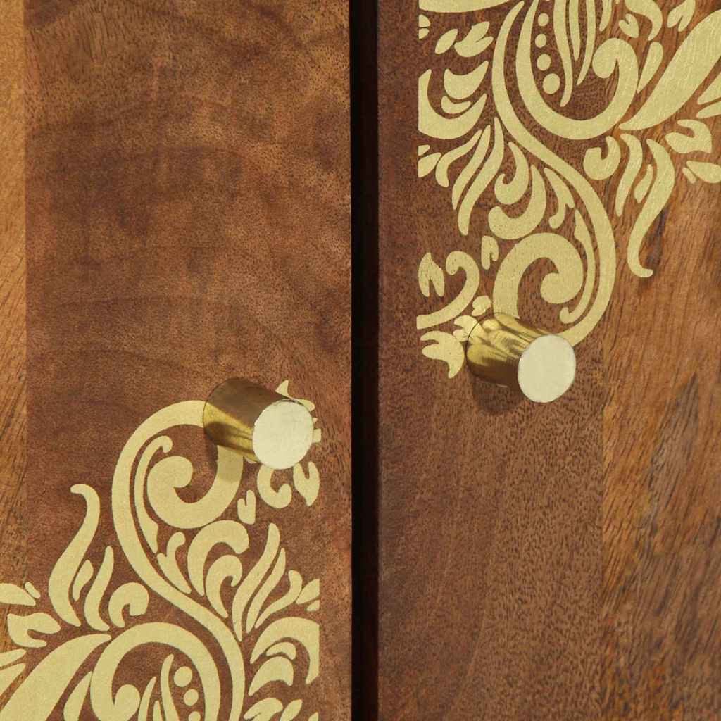 Credenza Marrone 60 x 33 x 75 cm Legno di mango massello