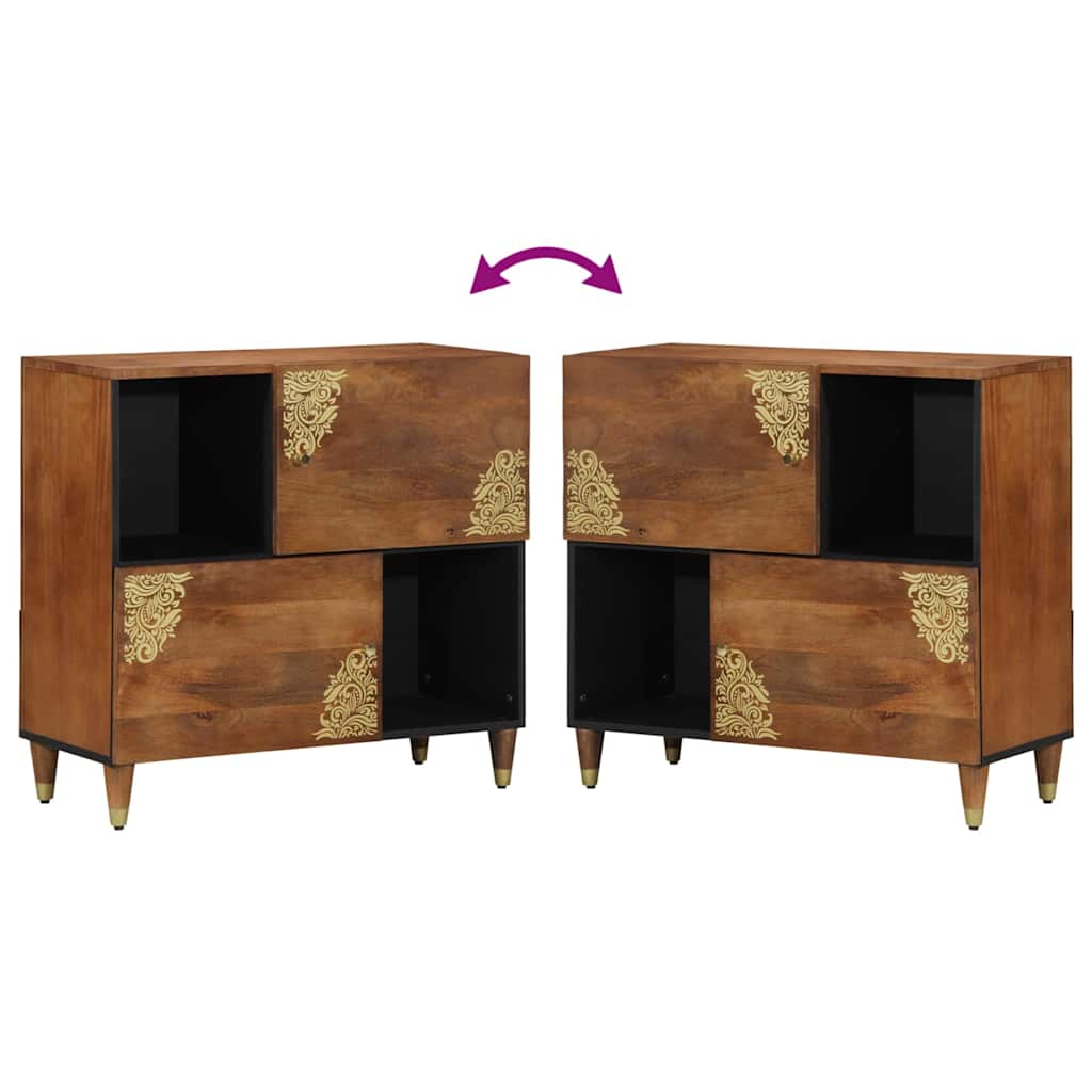 Credenza Marrone 80 x 33 x 75 cm Legno di mango massello