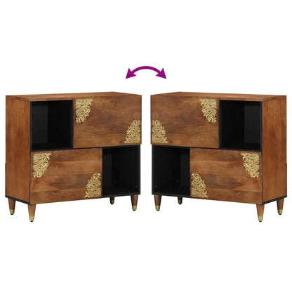 Credenza Marrone 80 x 33 x 75 cm Legno di mango massello